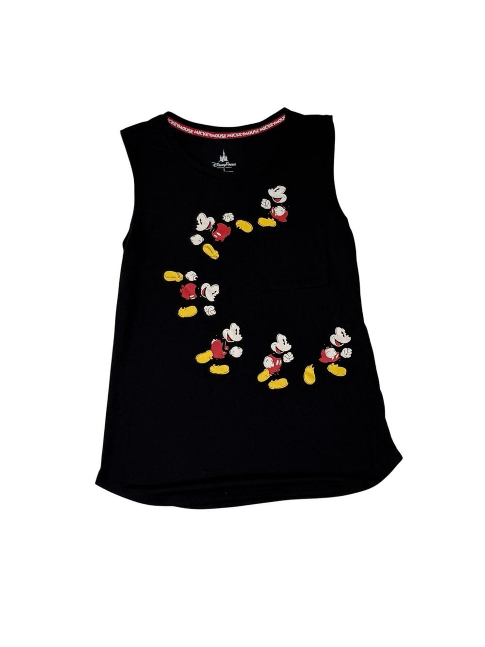 Disney Parks Mickey Mouse Tank Top Black Sleeveless Graphic Casual Y2K Core